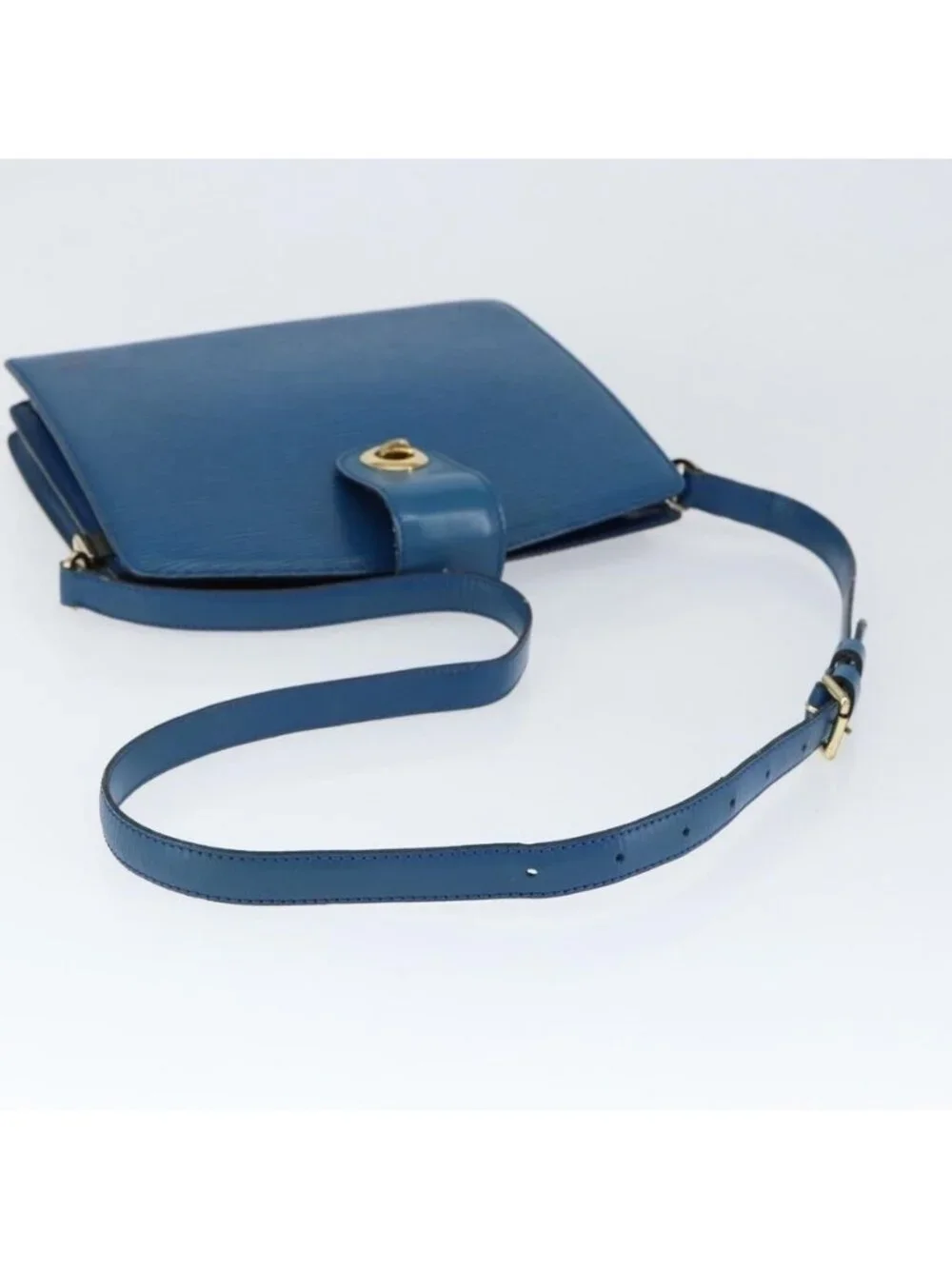Authentic LOUIS VUITTON Epi Capuchin Shoulder Bag Blue M52345 LV